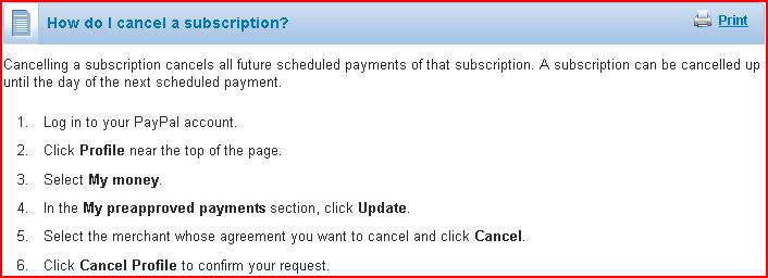 Cancelling AKMS Membership With Paypal
